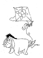 A coloring page of winnie the pooh - eyore